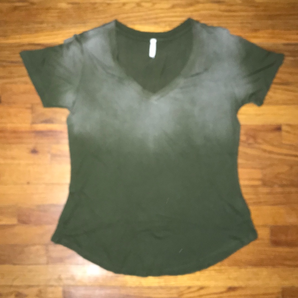 Z Supply Ombre V Neck T - Olive